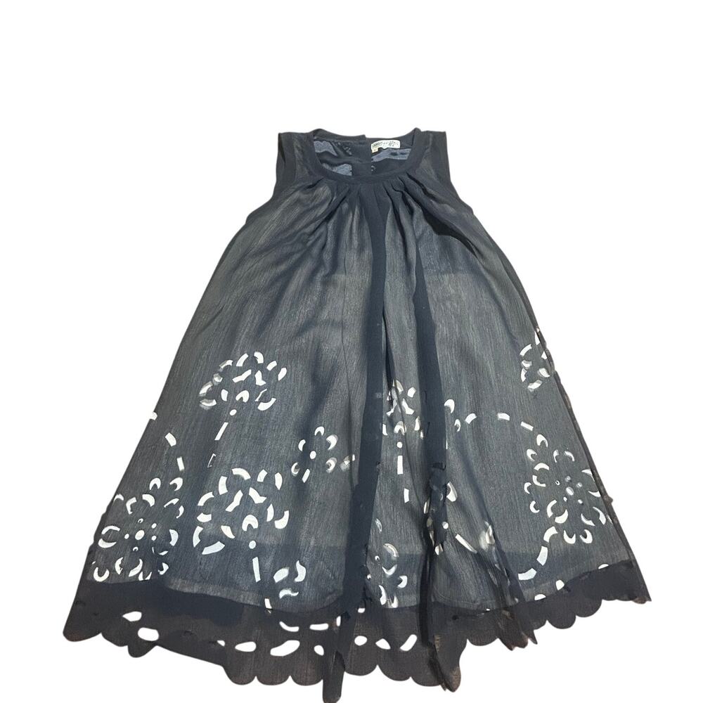 Sugar Lips black Laser cut dress girl's size large